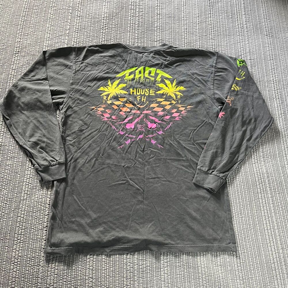 Fasthouse Youth Slapper T-Shirt Black Graphic Tee Large Moto Shirt